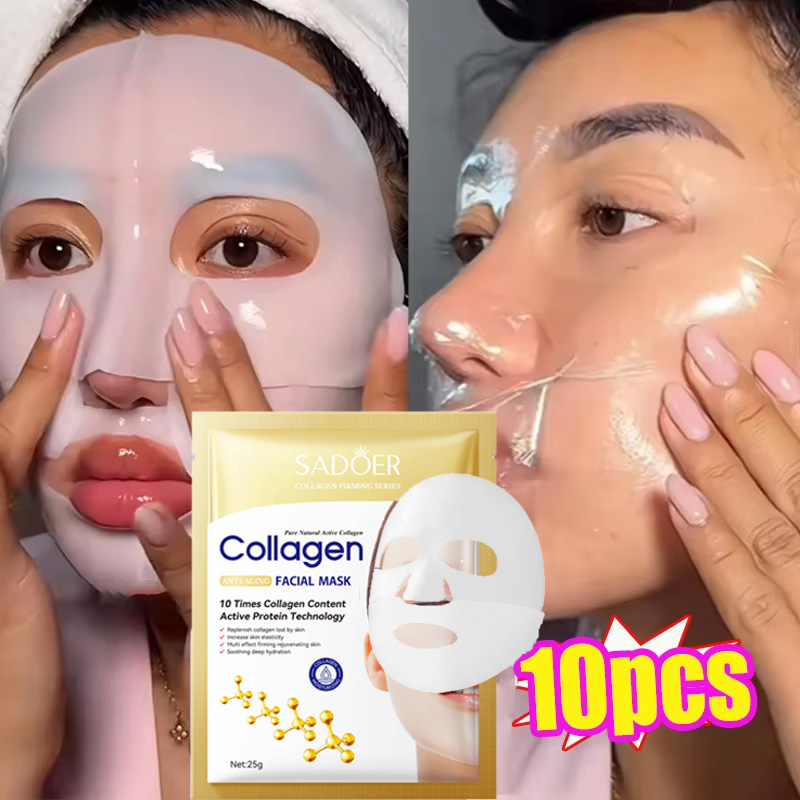 Skincare Omg - 10PCS Kollagen Anti Falten Gesichtsmaske Anti