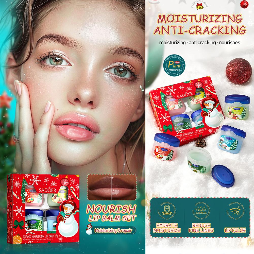 Skincare Xmas Sets - 3/4/5/6/10 Teile/satz Weihnachten Lippenbalsam Geschenkset Pflegende